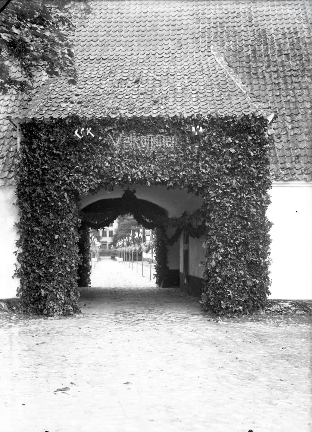 163.5 Gjorslev gods. Elsebeth og Edward Tesdorphs hjemkomst fra bryllupsrejsen 1931.